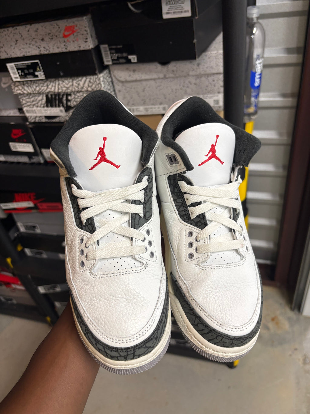 Size 7y - Jordan 3 Retro Cement Grey