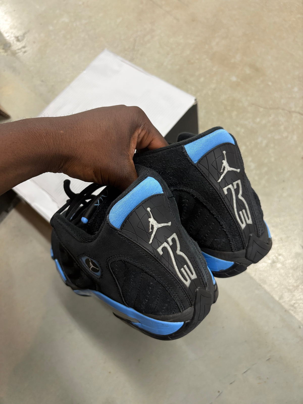 Size 10.5 - Jordan 14 Retro Black University Blue 2026