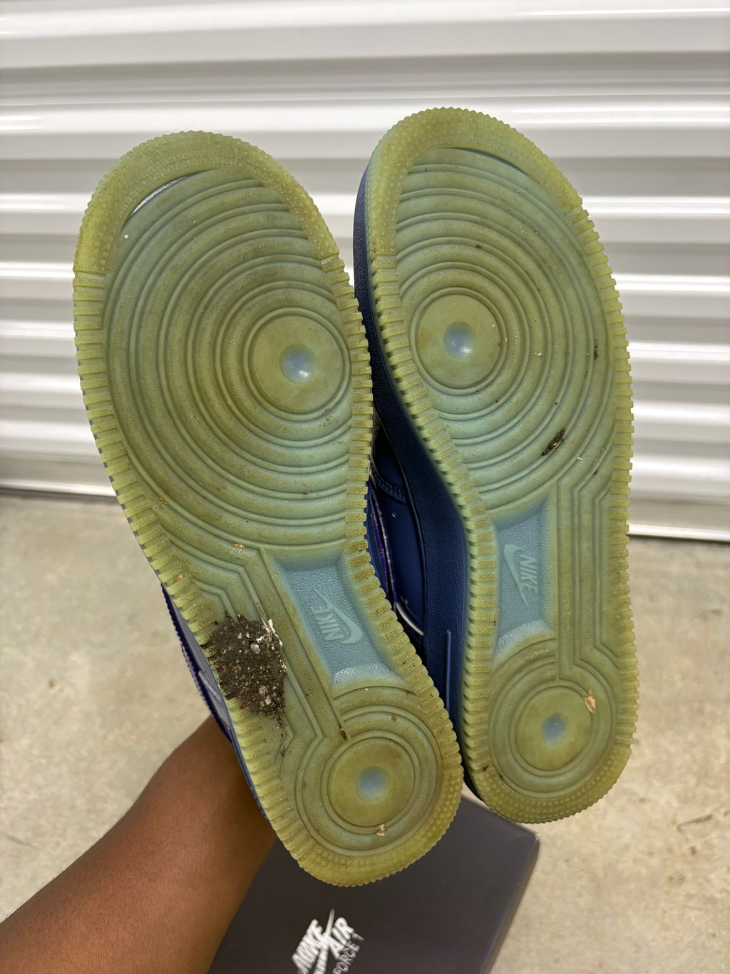 Size 9 - Nike Patent Air Force 1 Low Mystic Navy