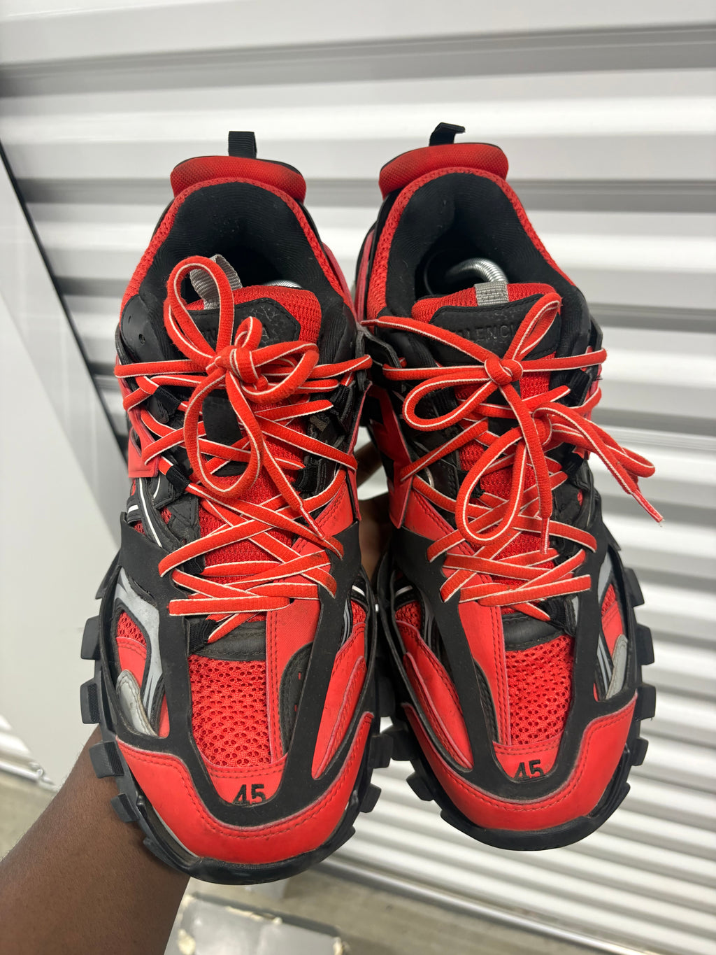 Size 12 - Balenciaga Track Black / Red