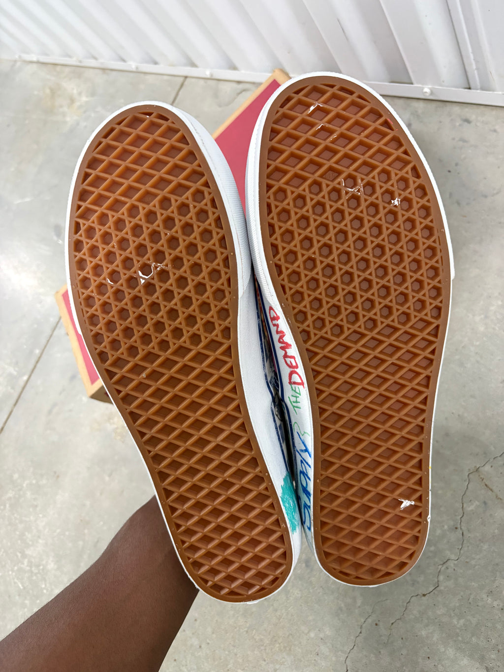 Size 11.5 - Acc Navy Checkerboard Vans 44 LX