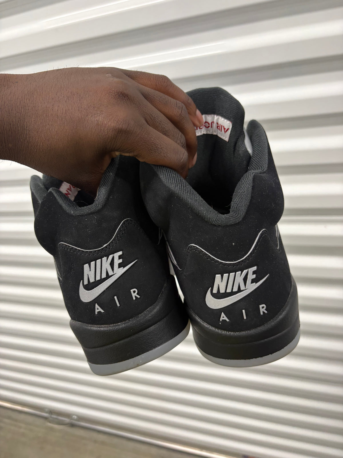 Size 10.5 - Jordan 5 Retro Black Metallic Reimagined