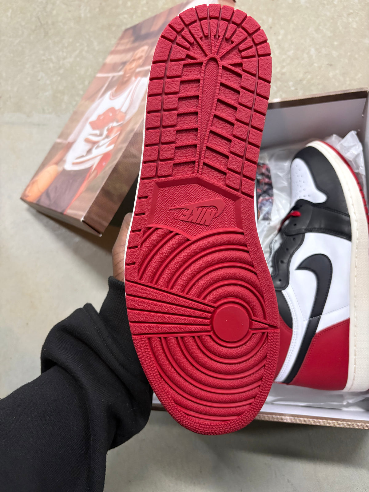 Size 14 - Jordan 1 Retro Black Toe Reimagined