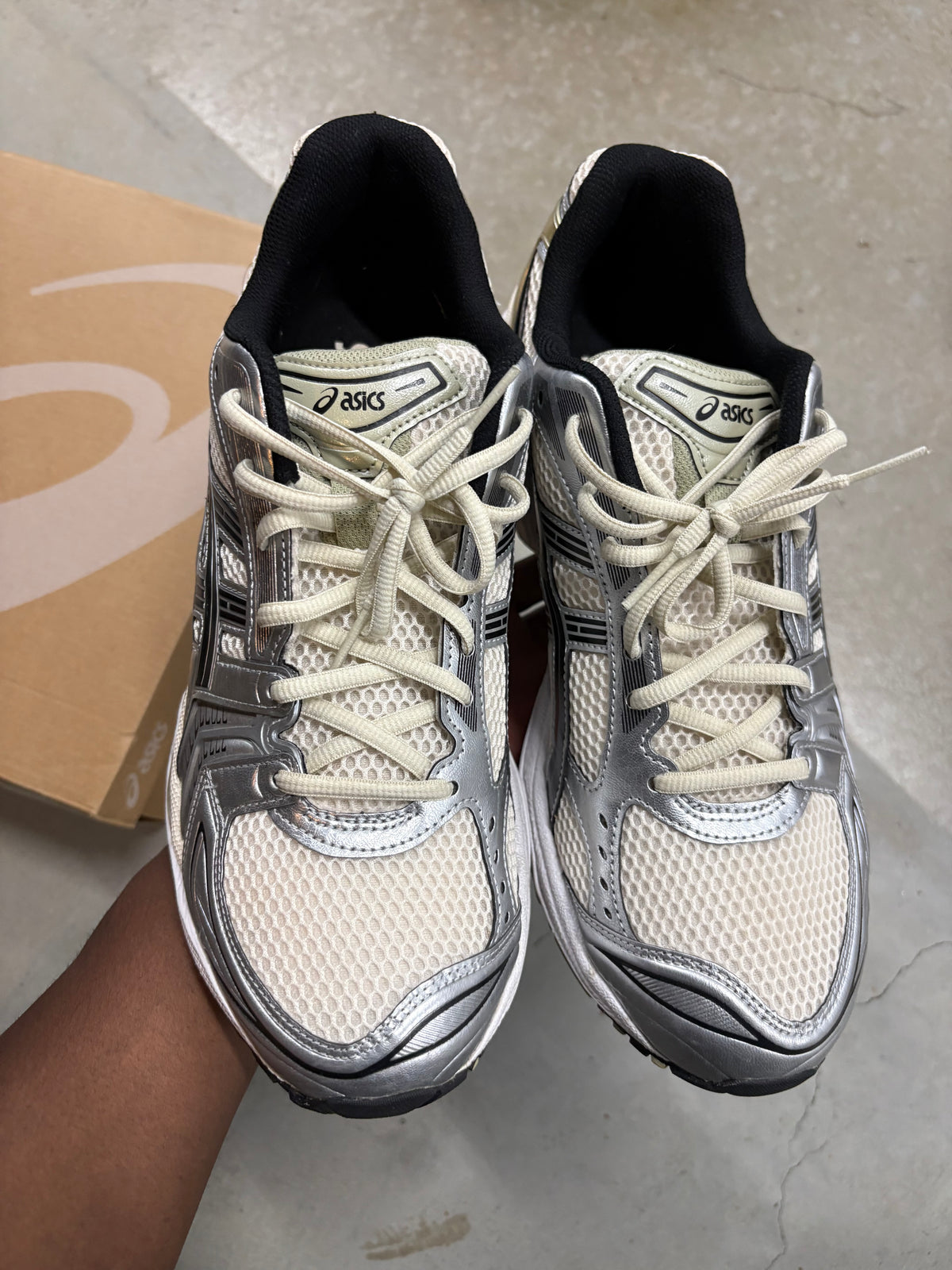 Size 11.5 - Asic Gel-Kayano 14 Birch Pure Silver