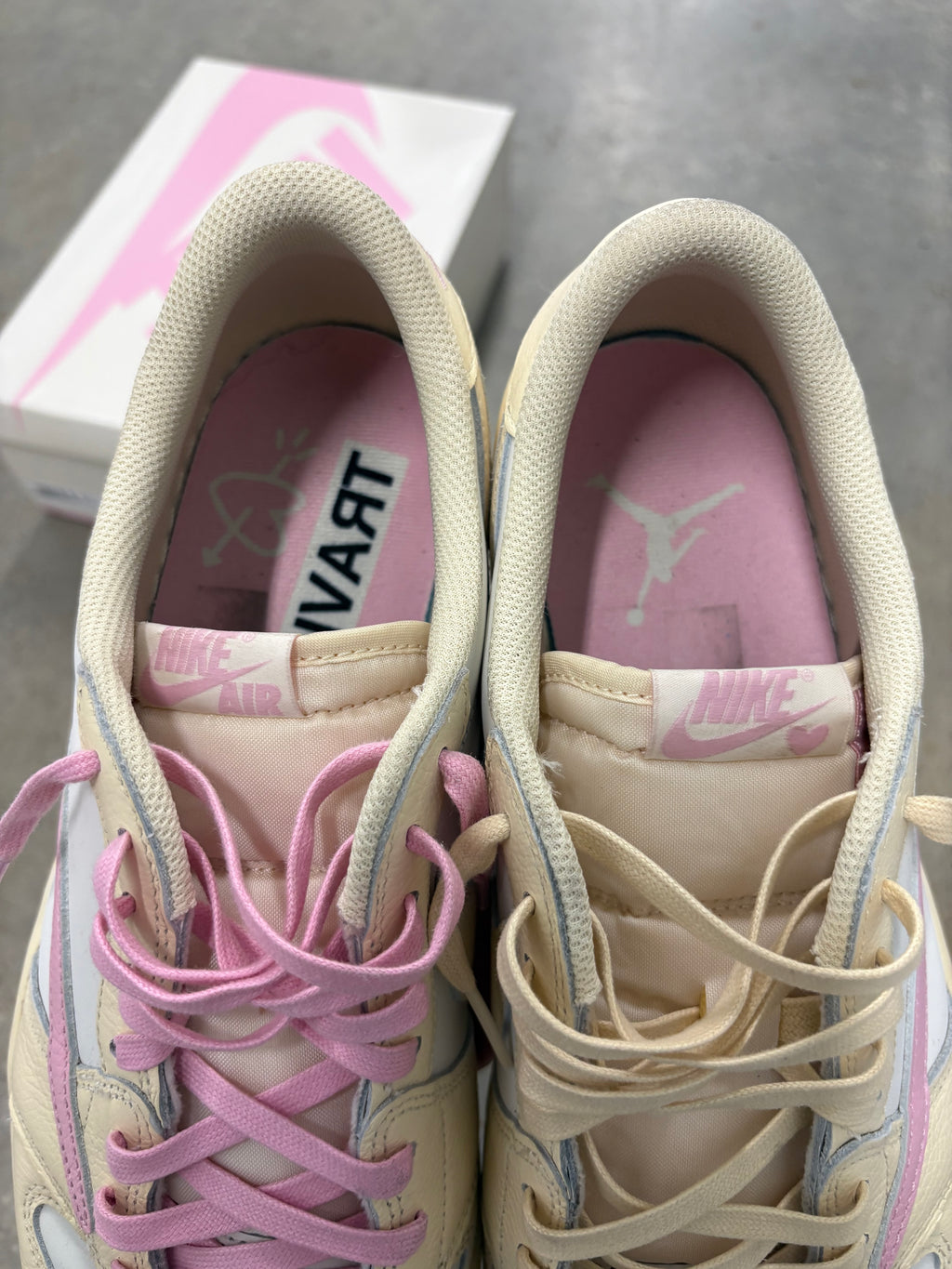 Size 14 - Travis Scott 1 Low Shy Pink
