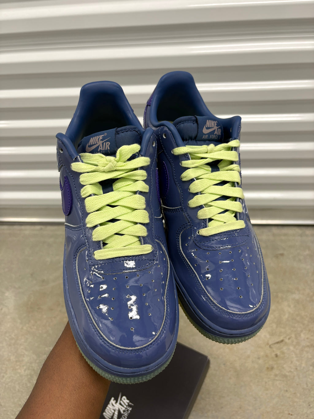 Size 9 - Nike Patent Air Force 1 Low Mystic Navy