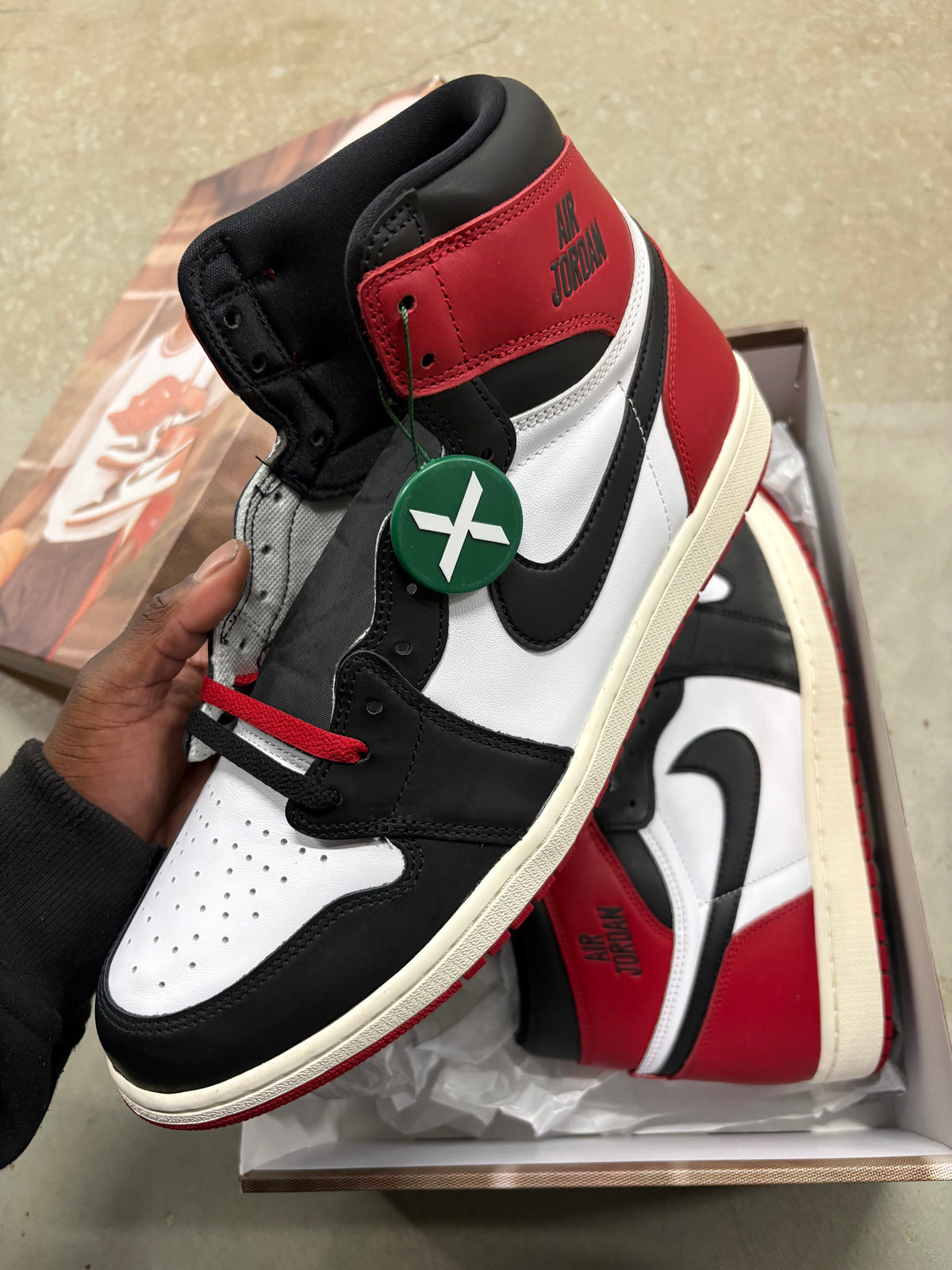 Size 14 - Jordan 1 Retro Black Toe Reimagined