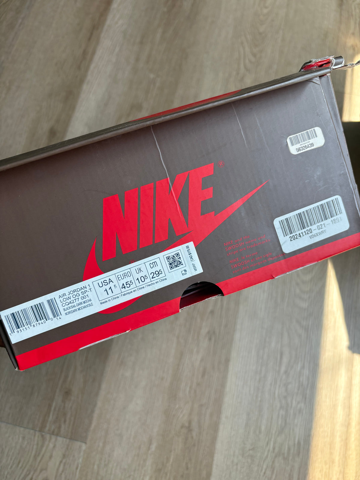 Size 11.5 - Travis Scott 1 Low Mocha