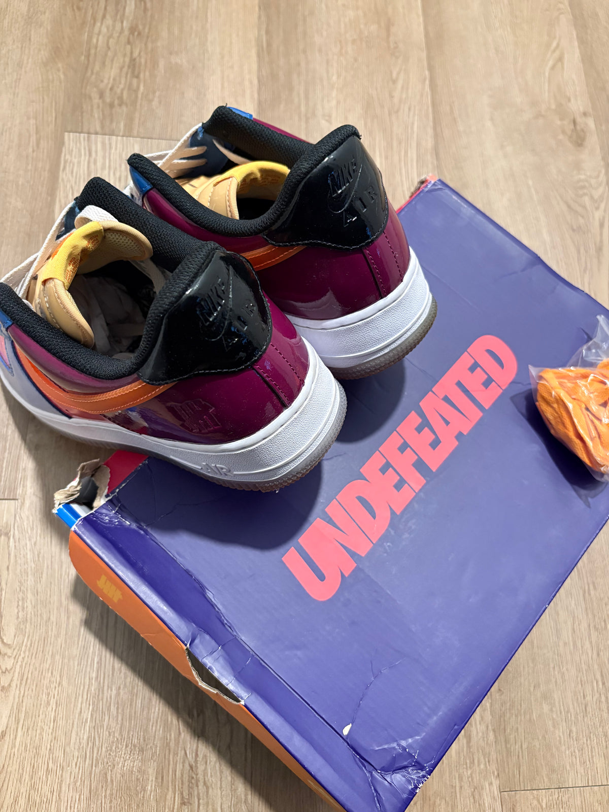 Size 12 - Nike Air Force Undefeated Total Orange