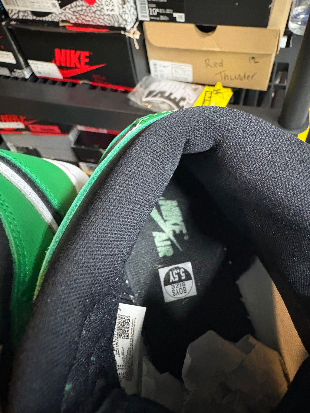 Size 5.5y - Jordan 1 Retro Lucky Green
