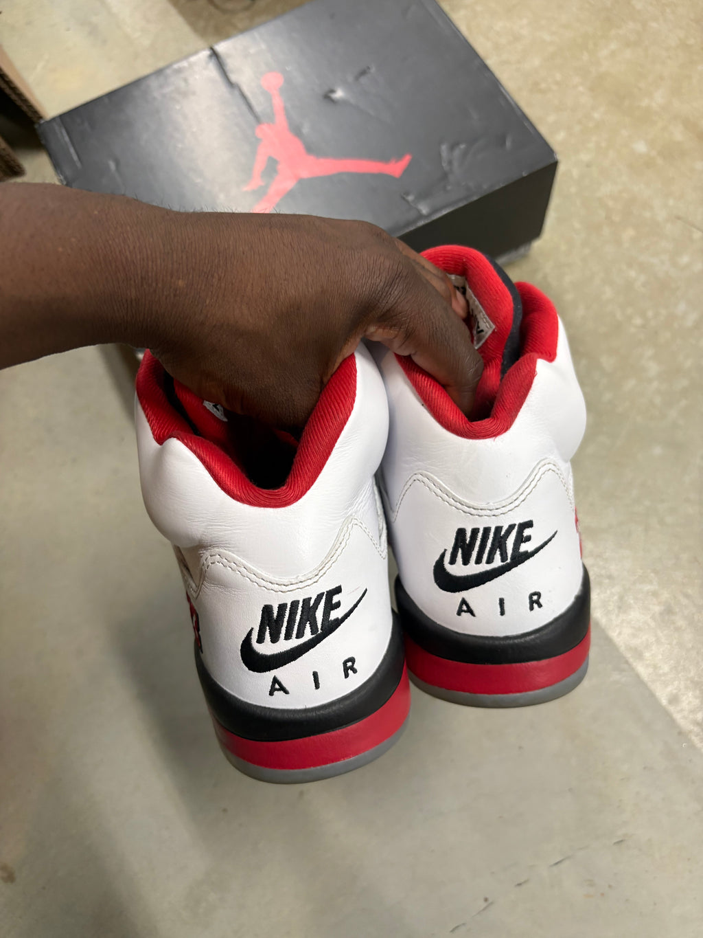 Size 10 - Jordan 5 Retro Fire Red Black Tongue 2025