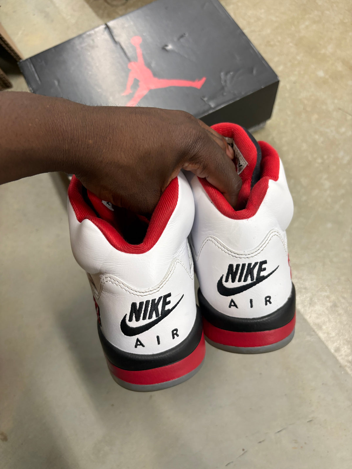 Size 10 - Jordan 5 Retro Fire Red Black Tongue 2025