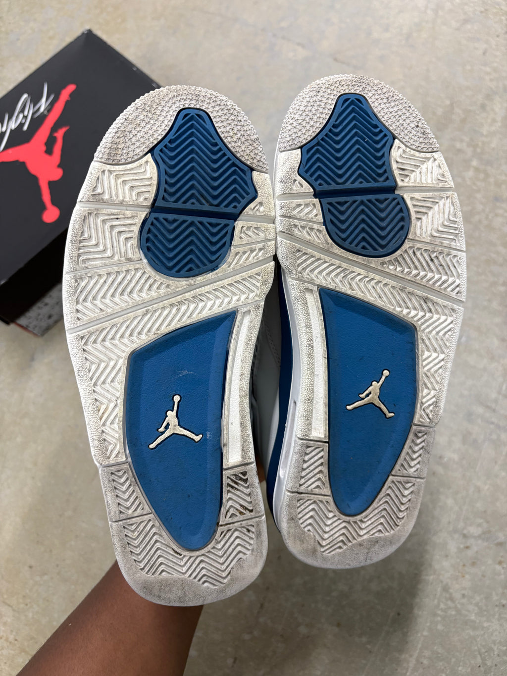 Size 6.5y - Jordan 4 Retro Military Blue 2024