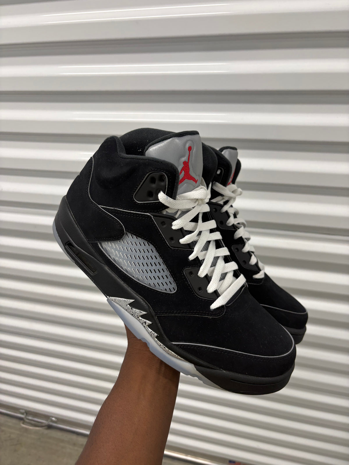 Size 10.5 - Jordan 5 Retro Black Metallic Reimagined