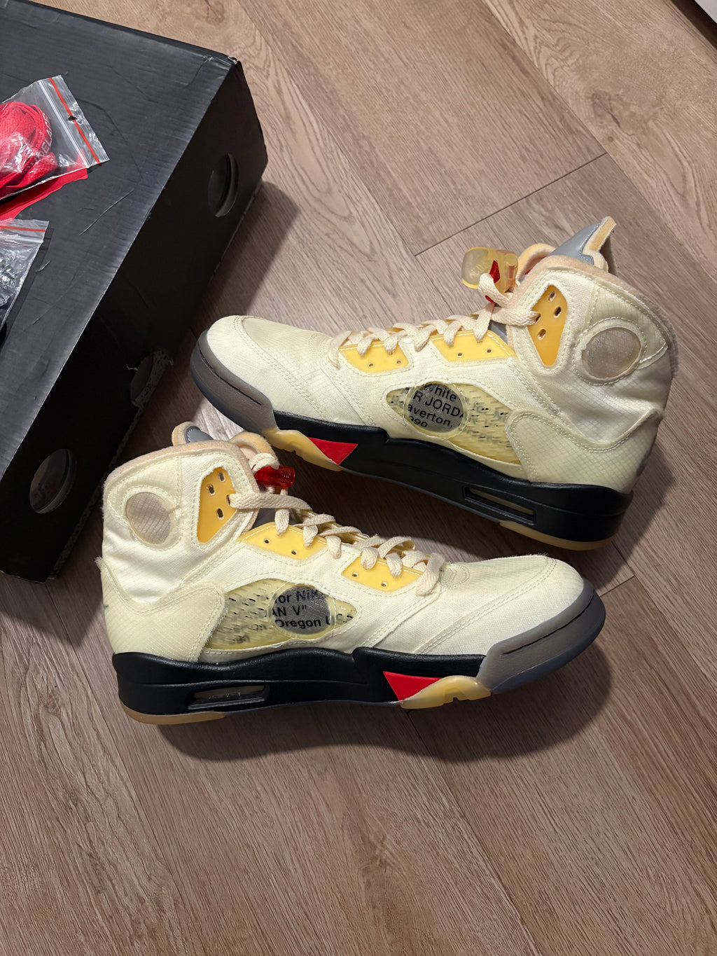 Size 9 - Jordan 5 Retro Off White Sail