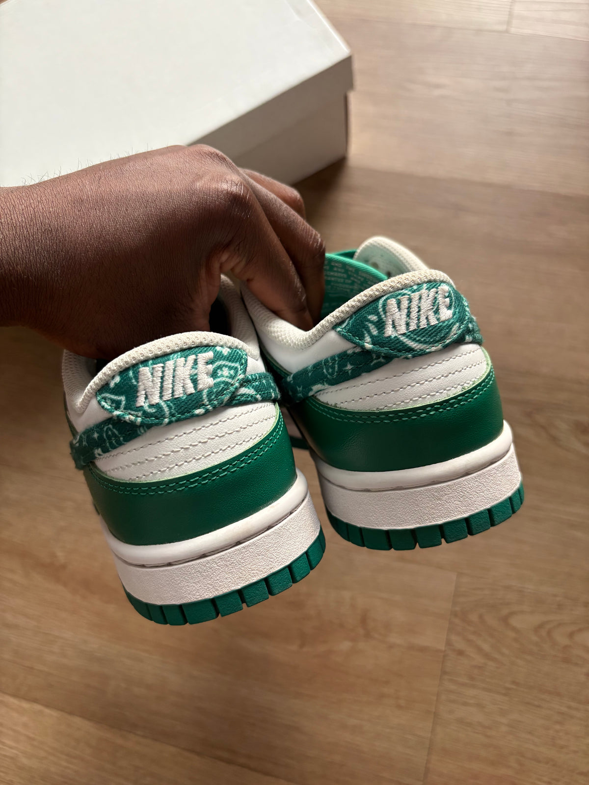 Size 5.5y - Nike Dunk Green Paisley