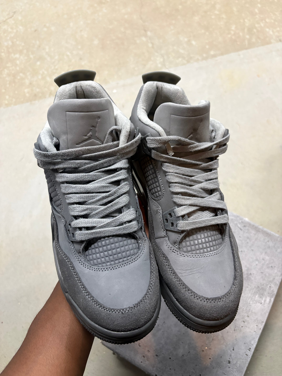 Size 7y - Jordan 4 Retro Wet Cement