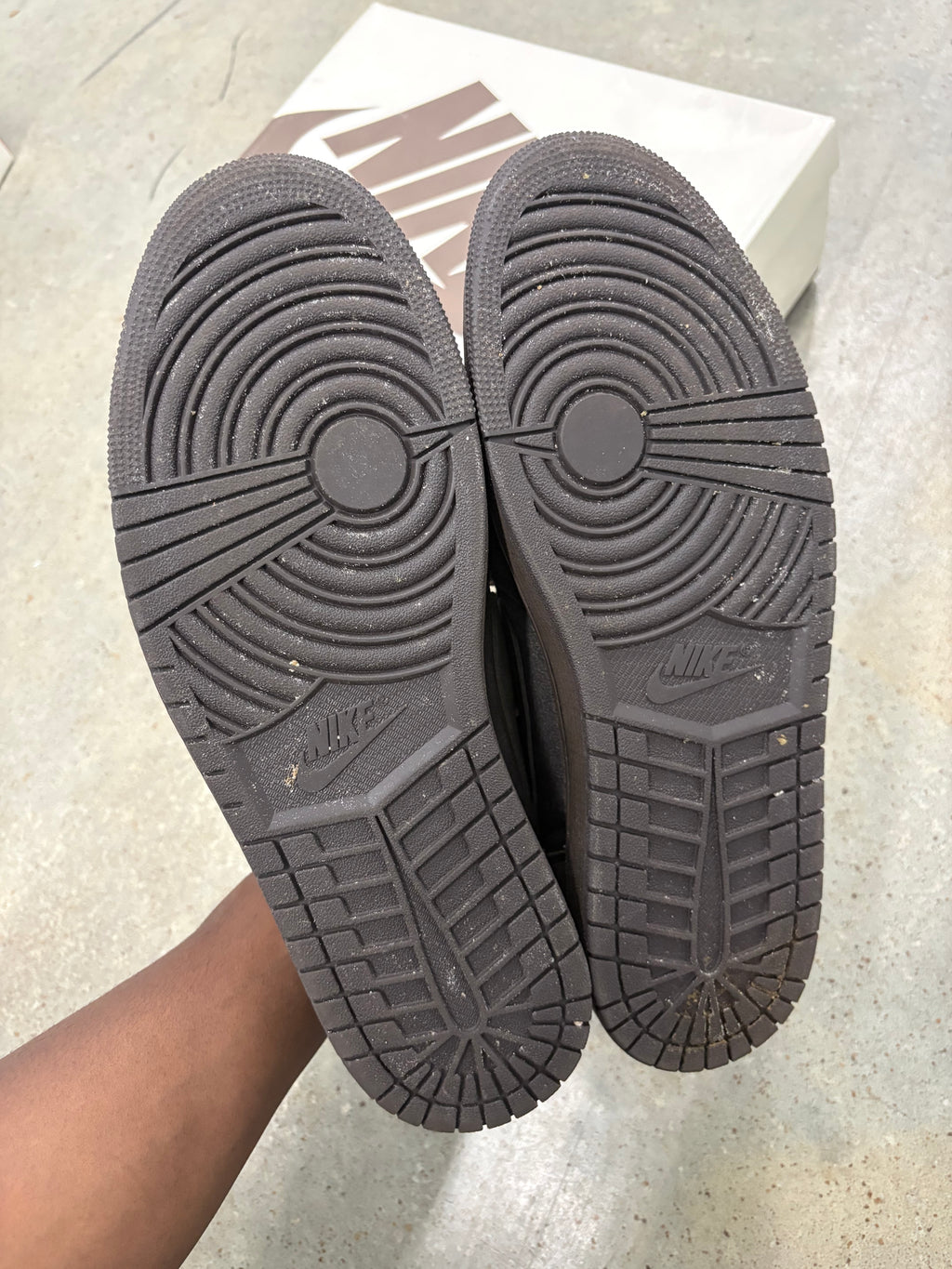 Size 14 - Travis Scott 1 Low Velvet Brown