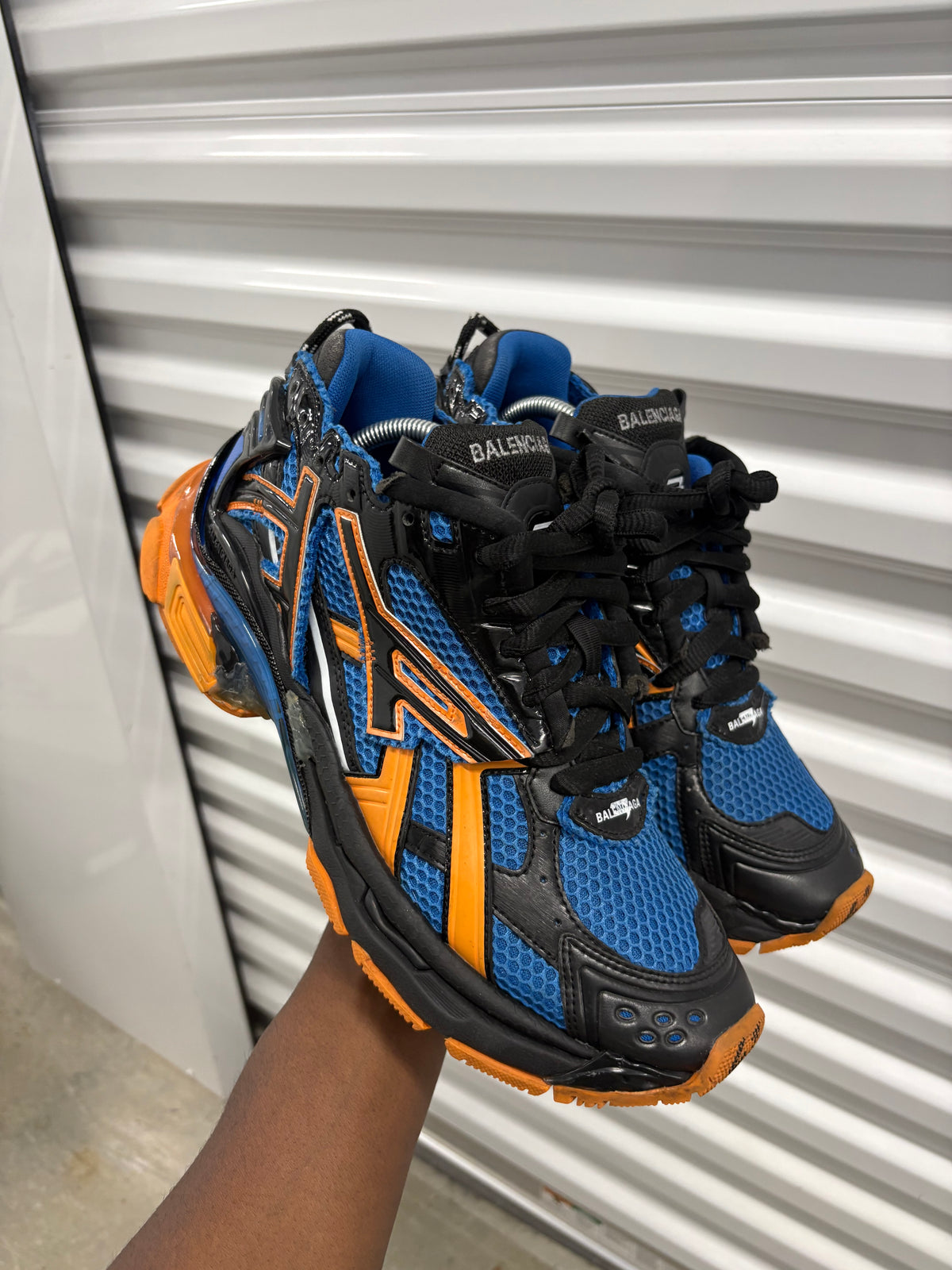 Size 9 - Balenciaga Runner Blue Orange Black