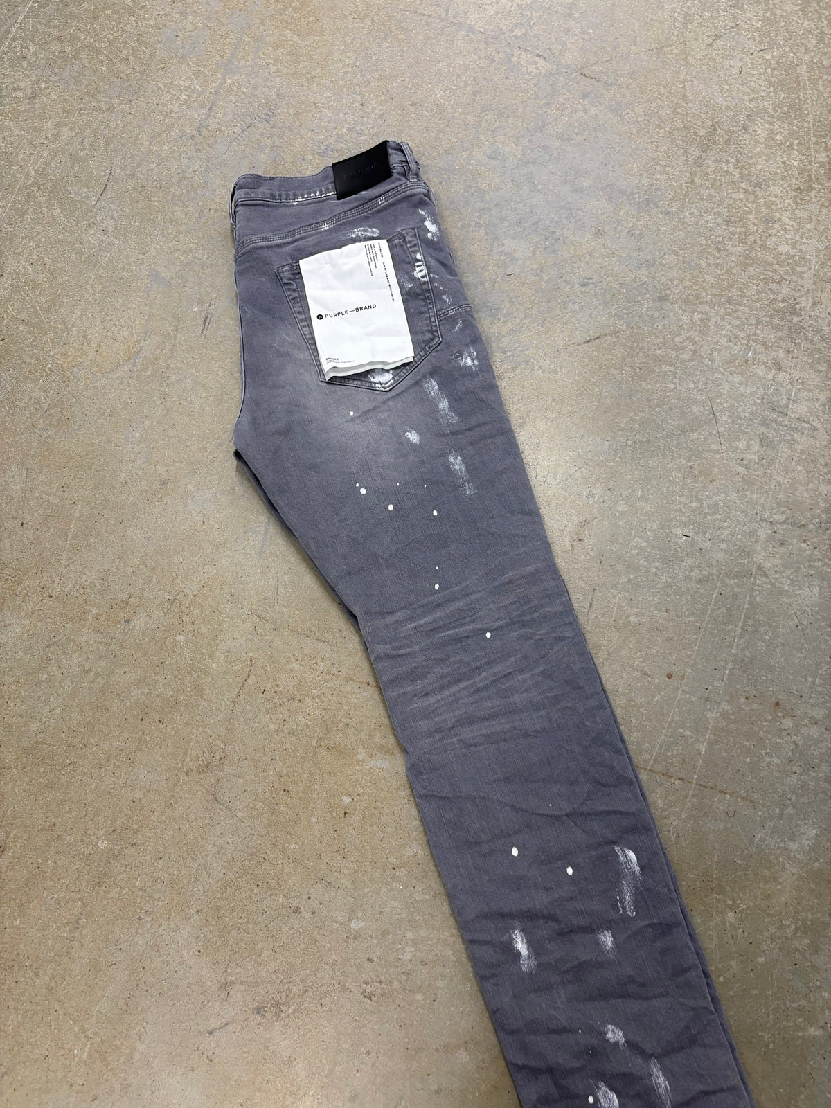 Size 36 - Purple Jeans Grey Splatter
