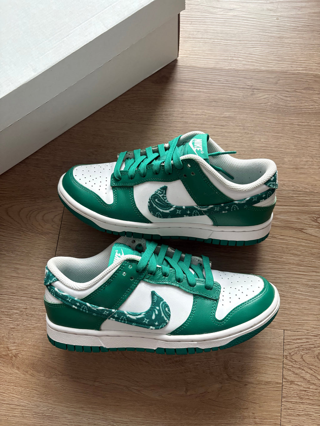 Size 5.5y - Nike Dunk Green Paisley