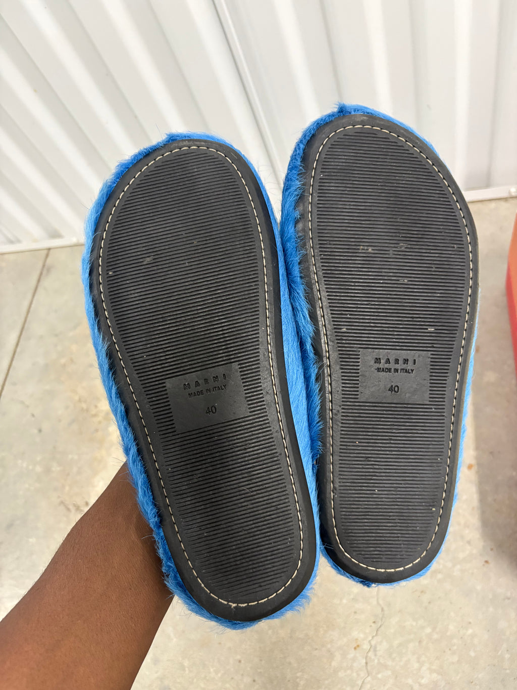 Size 7 - Marni Sabot Mule Mazarine Blue