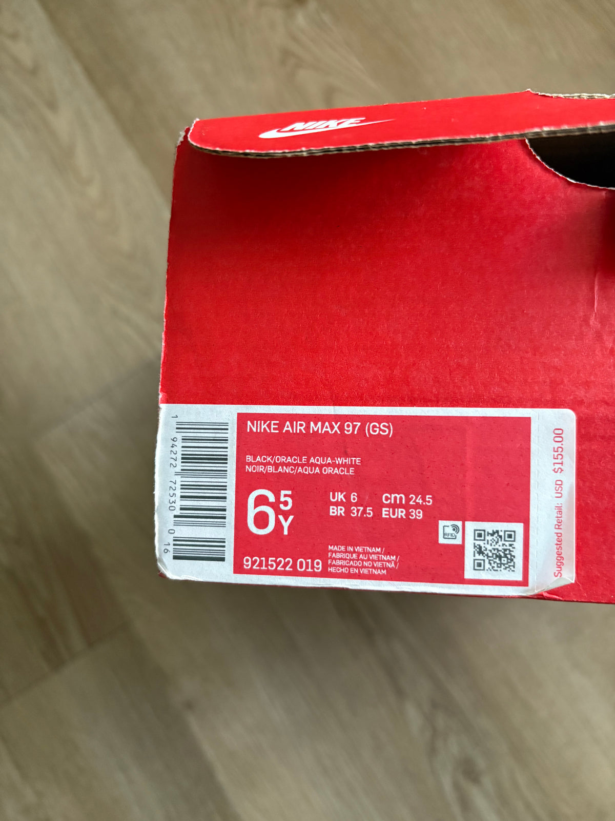 Size 6.5y - Nike Air Max 90 Orange Camo