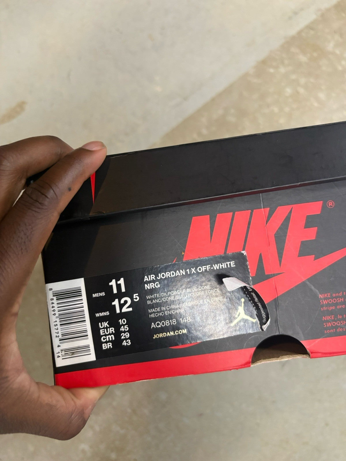 Size 12 - Jordan 1 Retro OG x Off-White High UNC