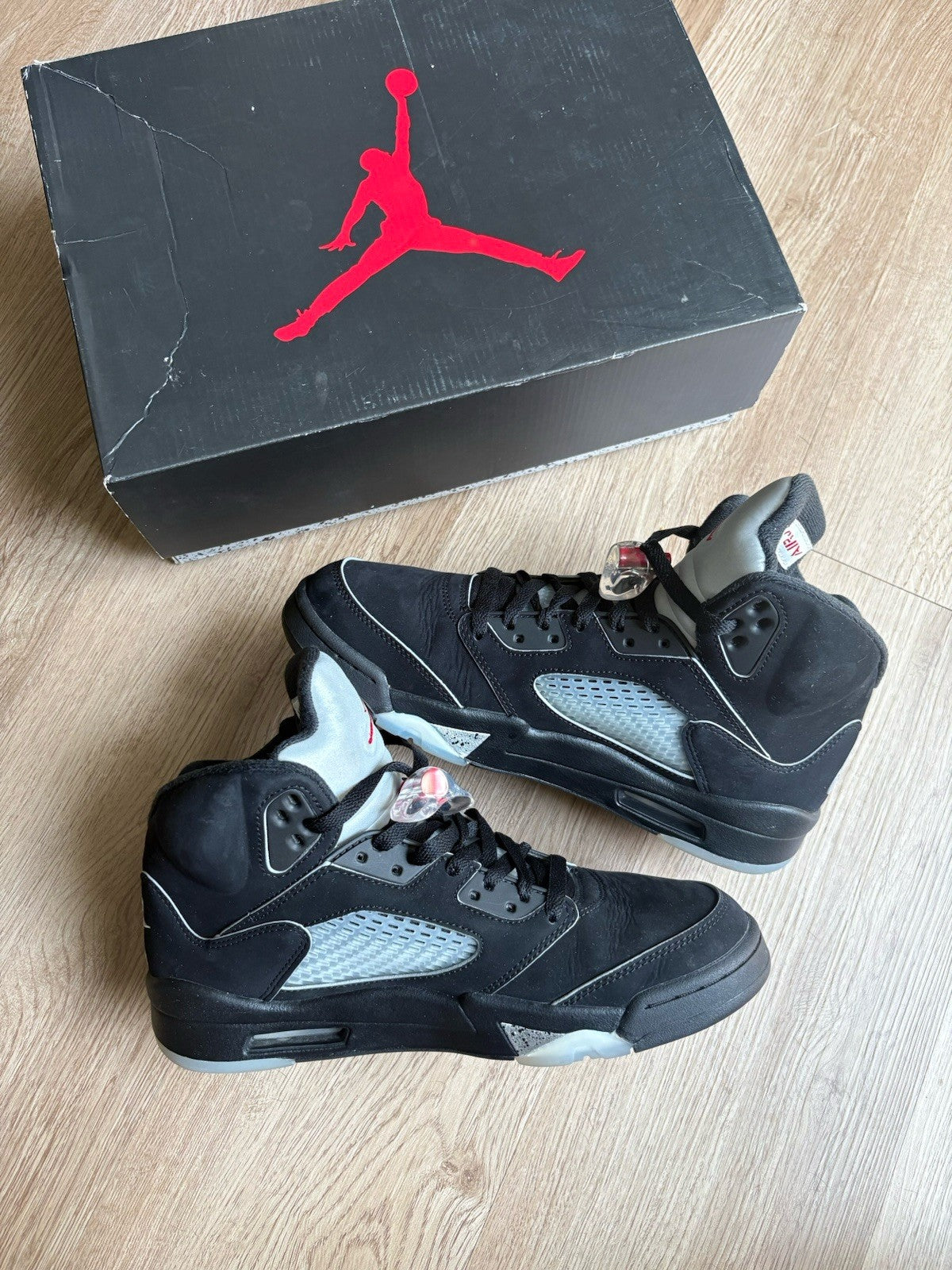 Size 9 - Air Jordan 5 Retro OG Black Metallic Reimagined