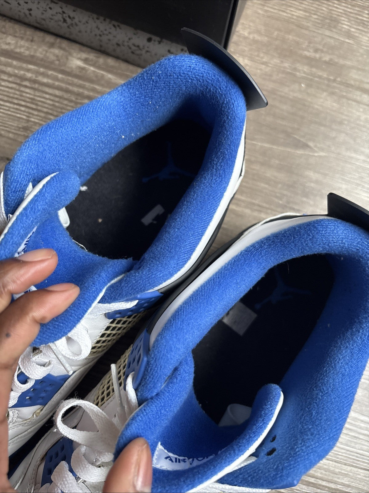 Air Jordan Retro 4 Motorsport Size 13, Royal Blue/White/Black 308497-117