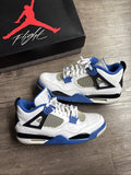 Air Jordan Retro 4 Motorsport Size 13, Royal Blue/White/Black 308497-117