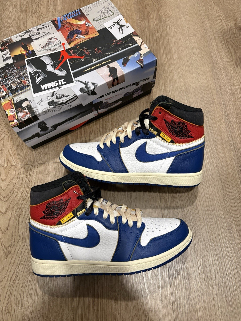 Size 9 - Jordan 1 Retro NRG x Union LA High Storm Blue