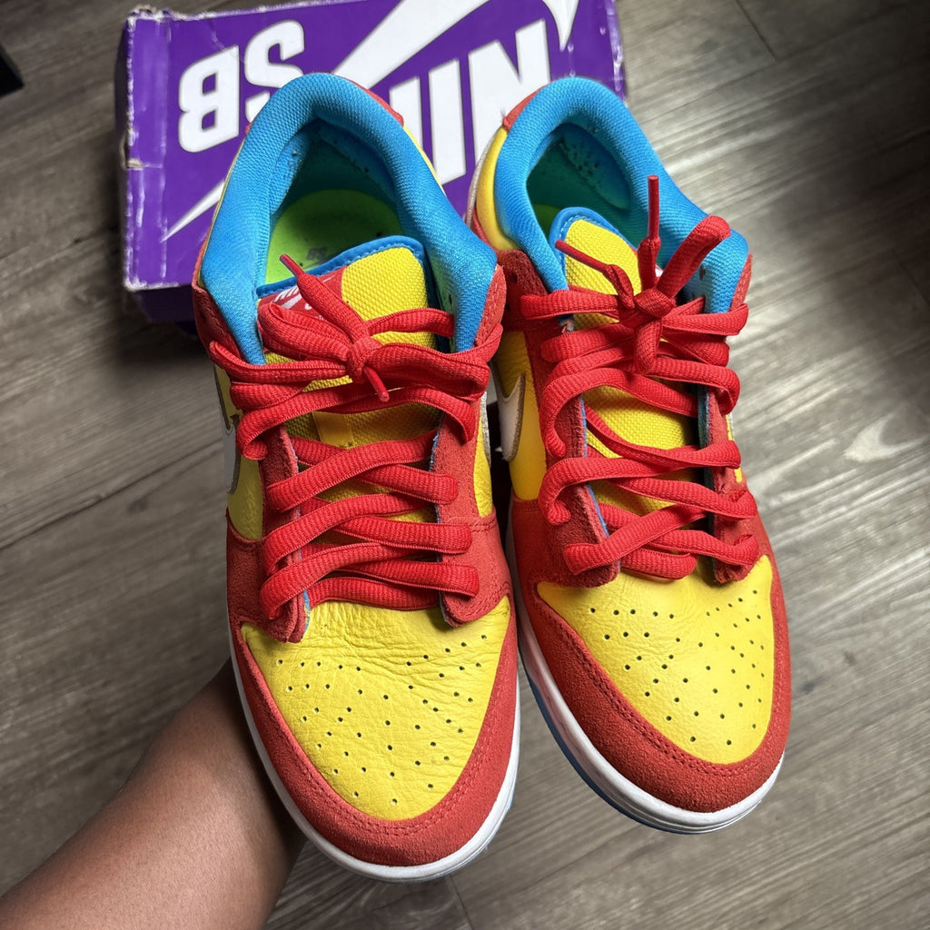 Nike SB Dunk Low Men's Bart Simpson 2022 Sneakers Size 9 BQ6817-602