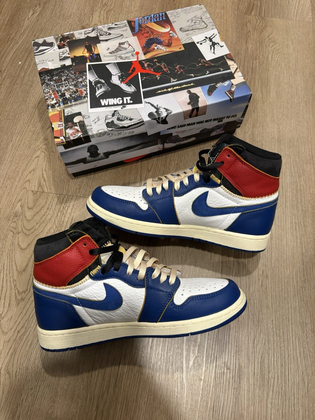 Size 9 - Jordan 1 Retro NRG x Union LA High Storm Blue
