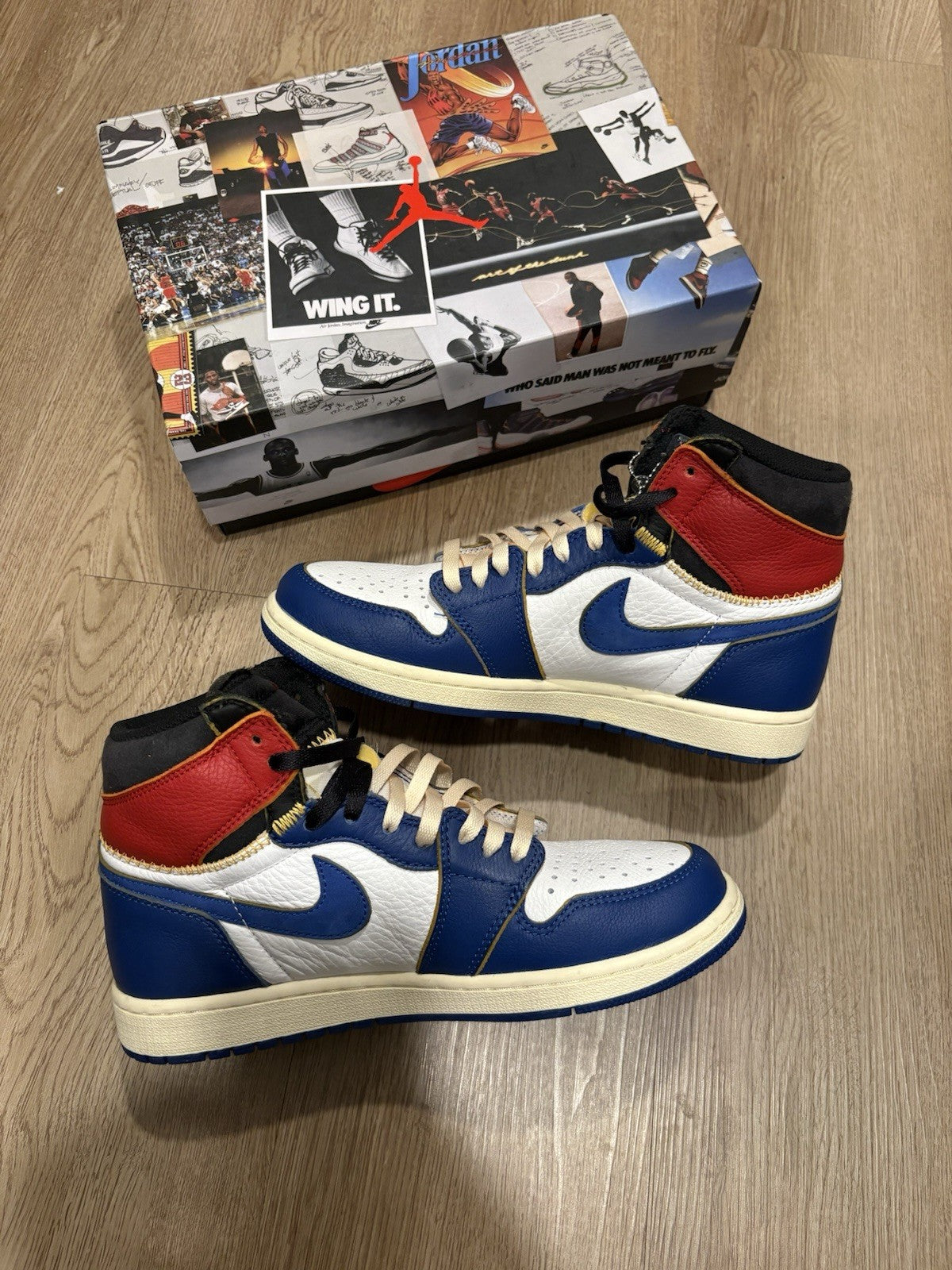 Size 9 - Jordan 1 Retro NRG x Union LA High Storm Blue