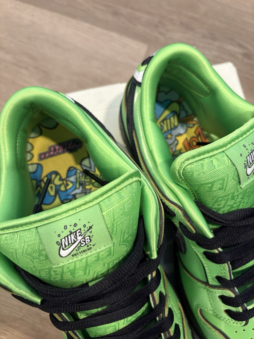 Size 10 - Nike SB Dunk Low x Powerpuff Girls Buttercup