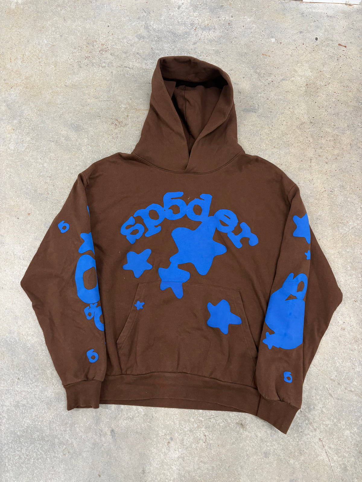 Size XL - Sp5der Beluga Hoodie Brown