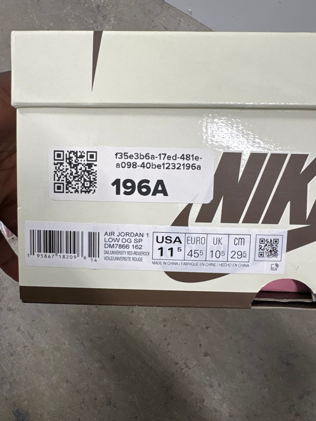 Size 11.5 - Travis Scott 1 Low Reverse Mocha