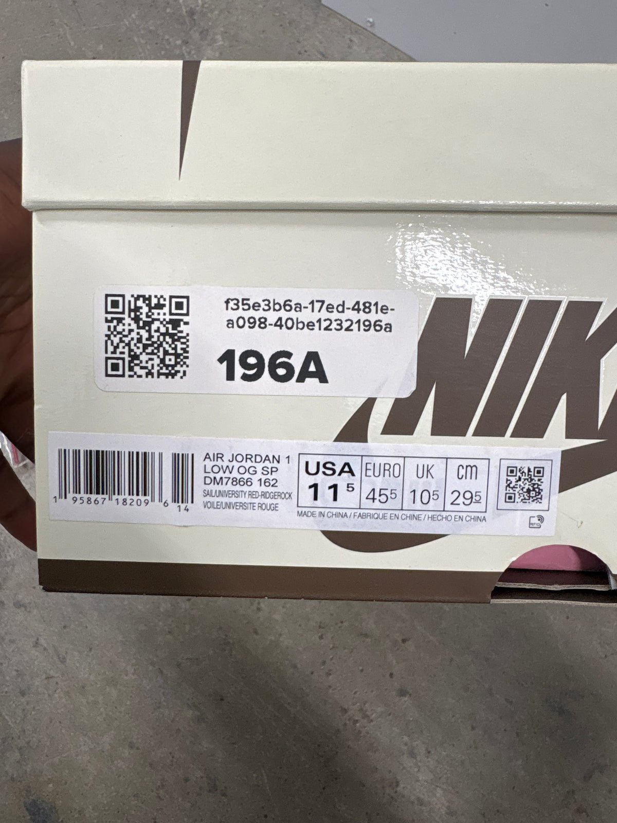 Size 11.5 - Travis Scott 1 Low Reverse Mocha