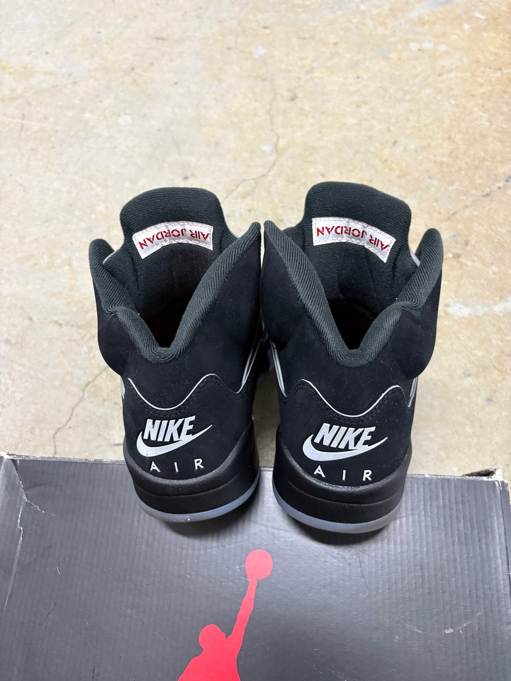 Size 8.5 - Jordan 5 Retro Black Metallic Reimagined
