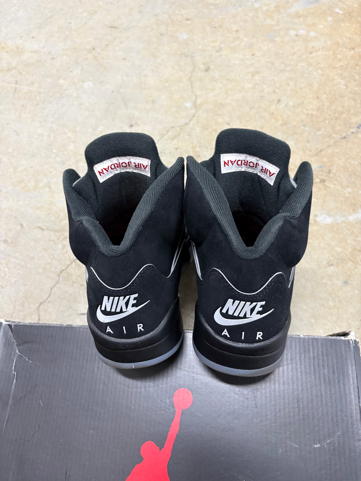 Size 8.5 - Jordan 5 Retro Black Metallic Reimagined