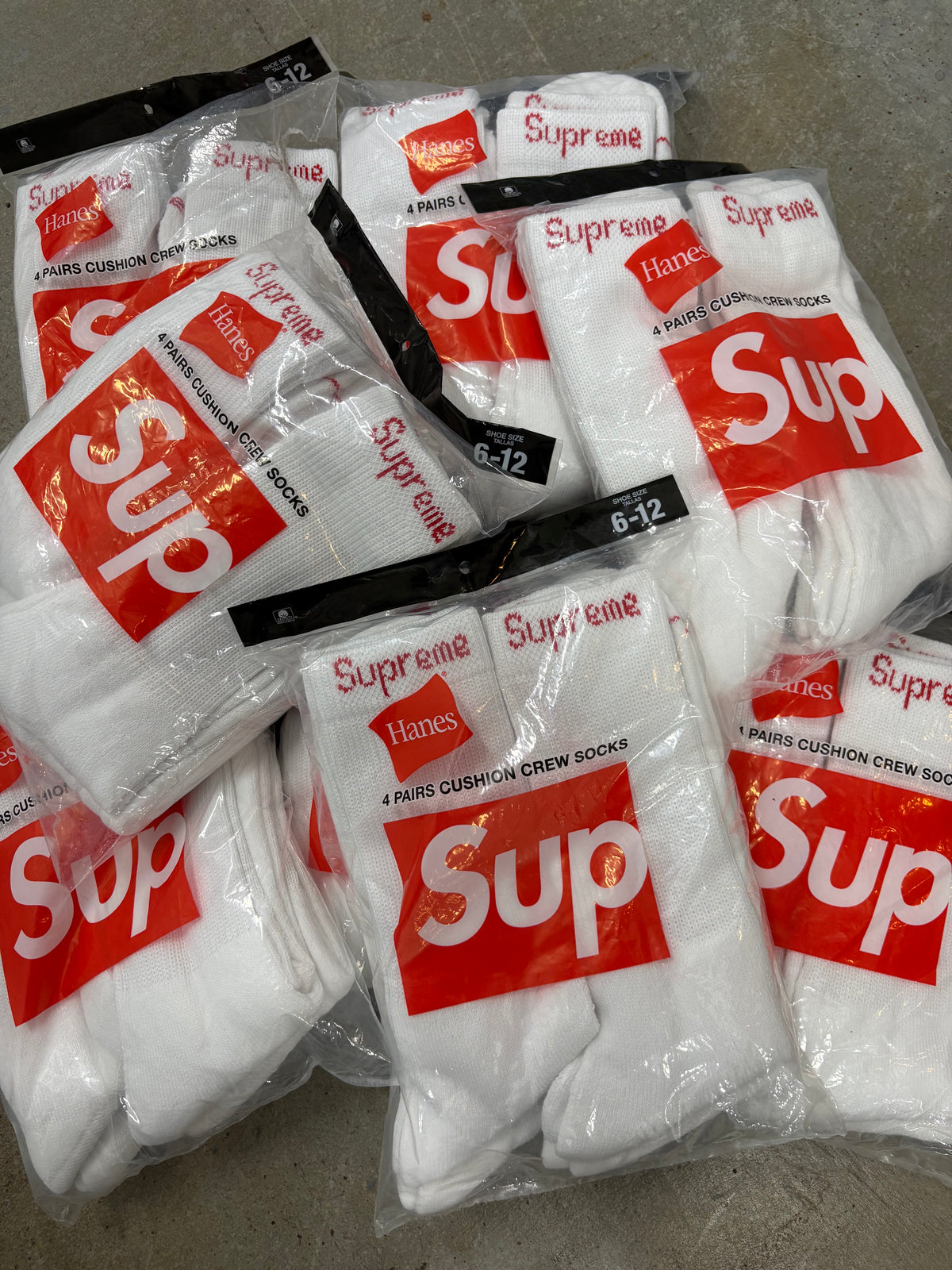 White Supreme Socks