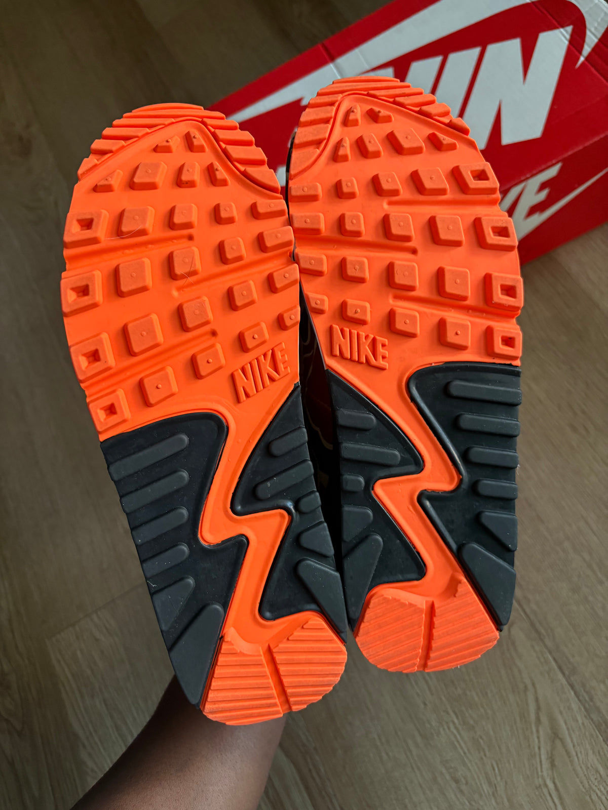Size 6.5y - Nike Air Max 90 Orange Camo