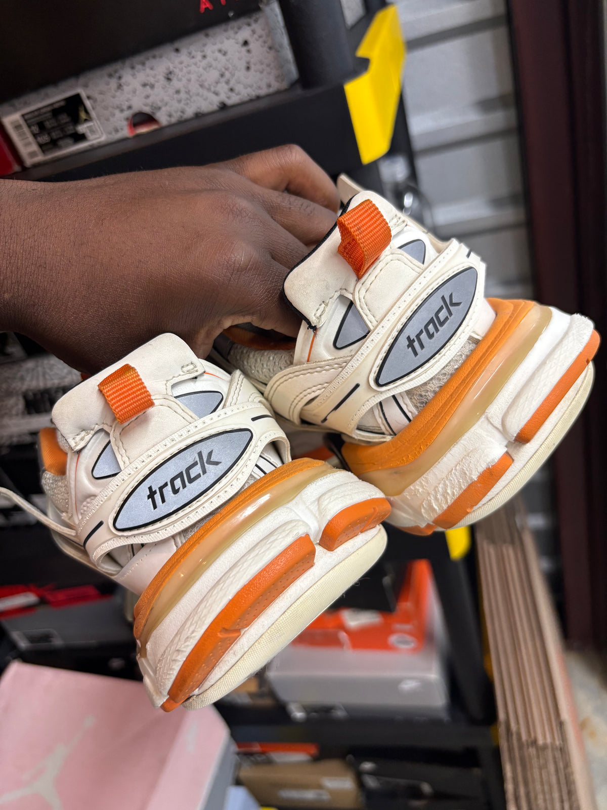 Size 4.5y - Balenciaga Track White Orange