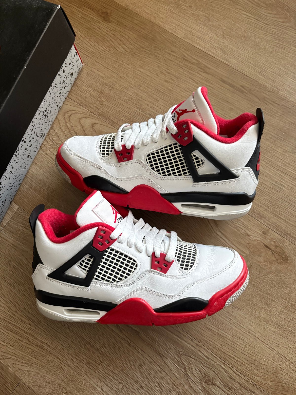 Size 5.5y - Jordan 4 Retro Fire Red 2020
