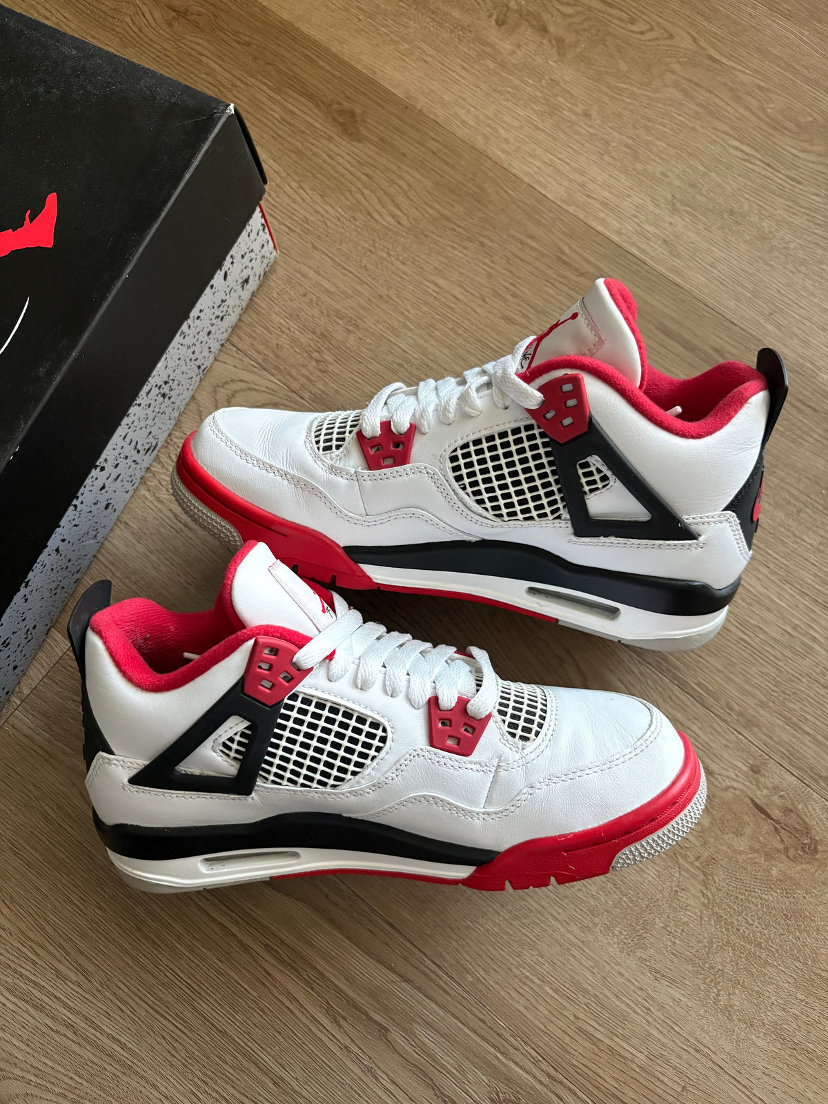 Size 5.5y - Jordan 4 Retro Fire Red 2020