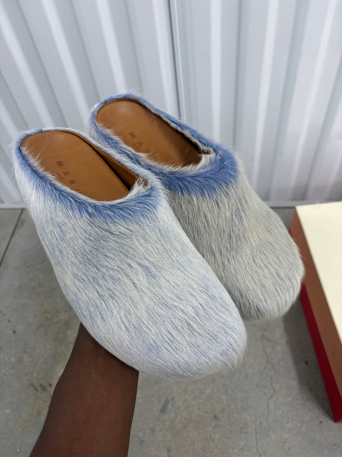 Size 10 - Marni Sabot Mule Celeste