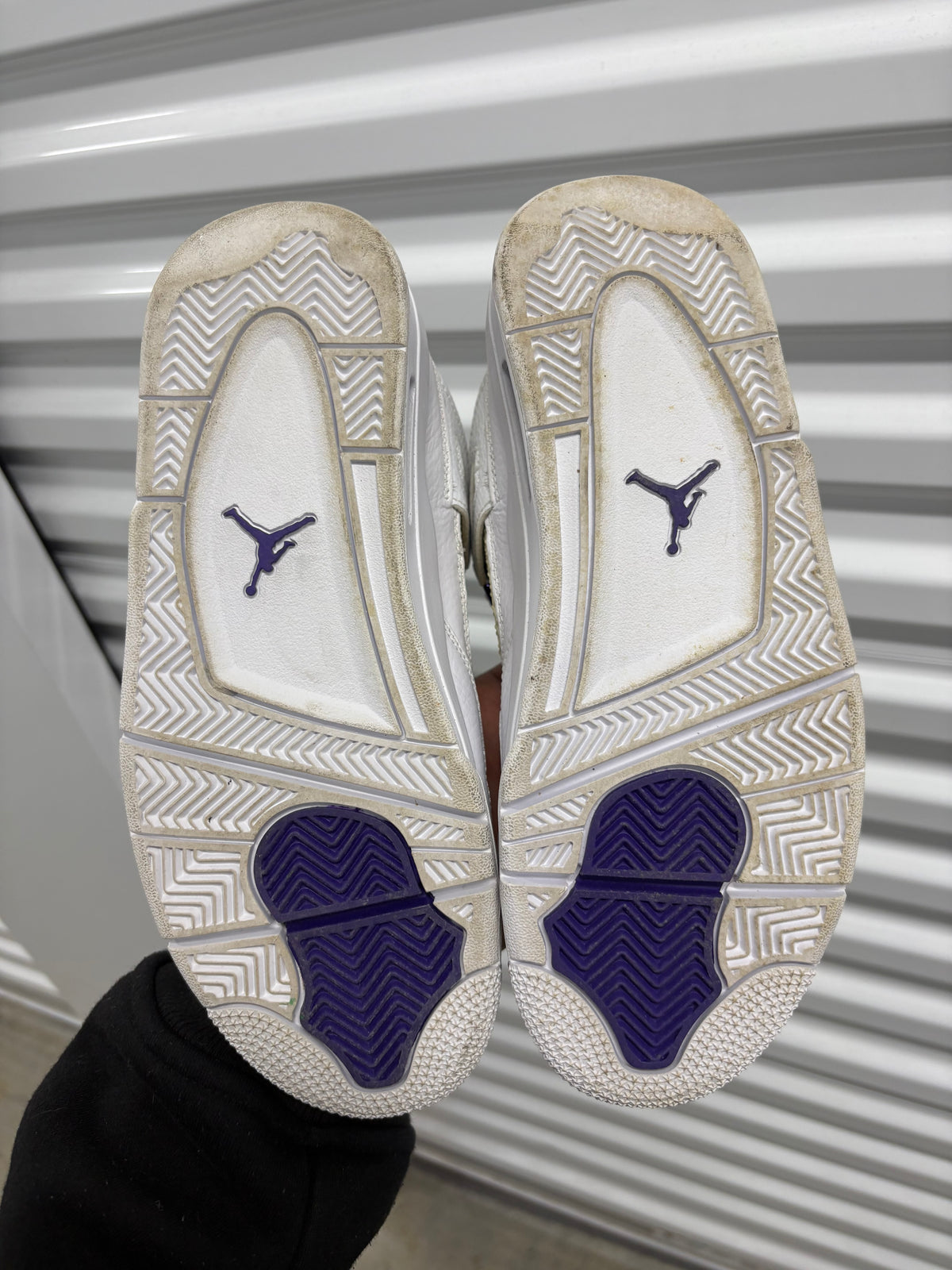 Size 7y - Jordan 4 Retro Purple Metallic
