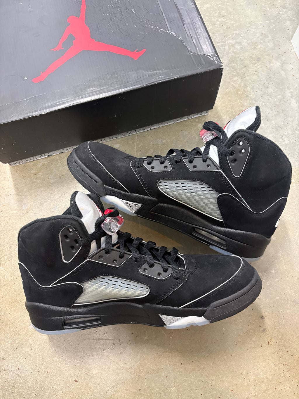 Size 12 - Jordan 5 Retro Black Metallic Reimagined