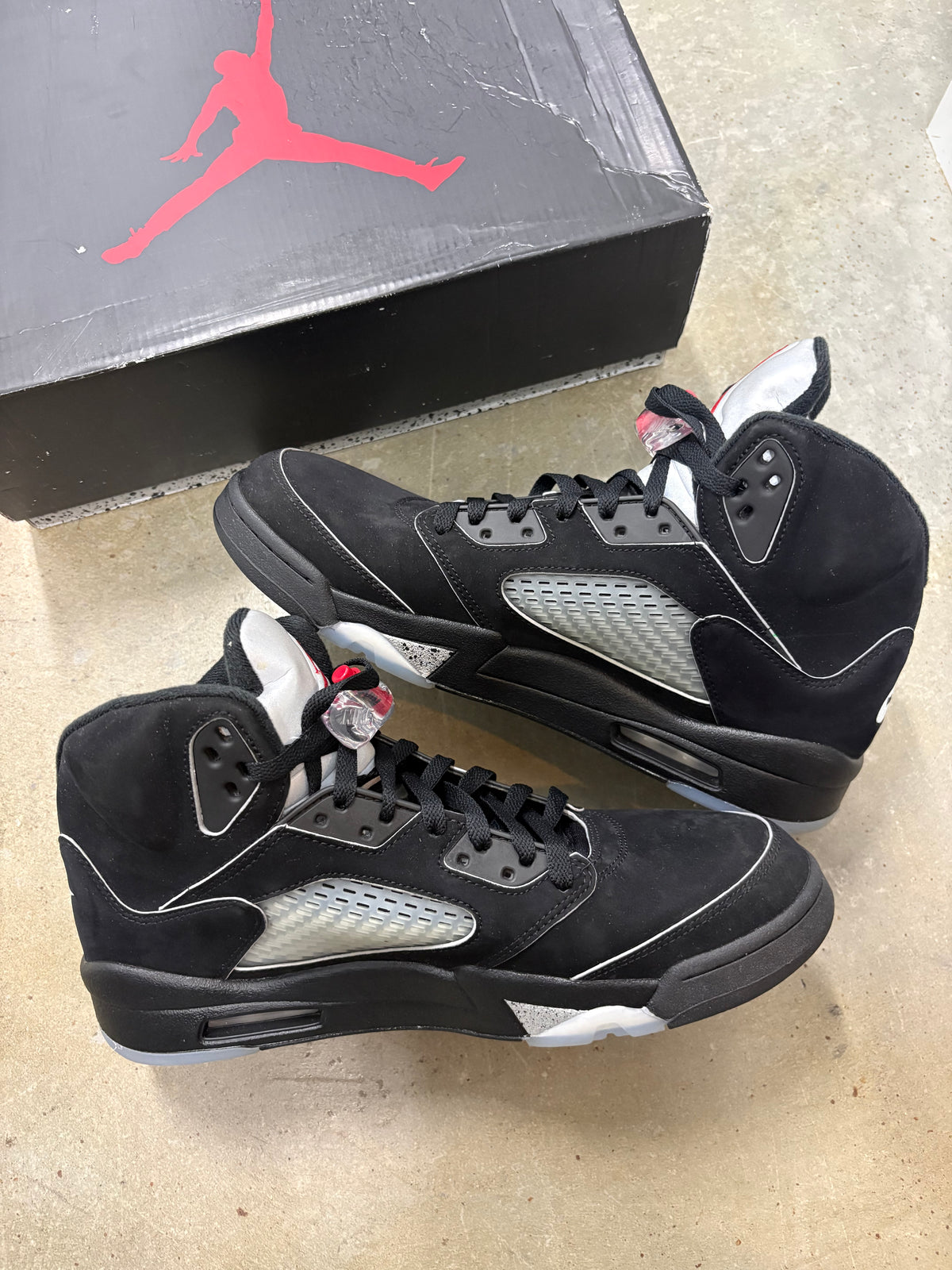Size 12 - Jordan 5 Retro Black Metallic Reimagined